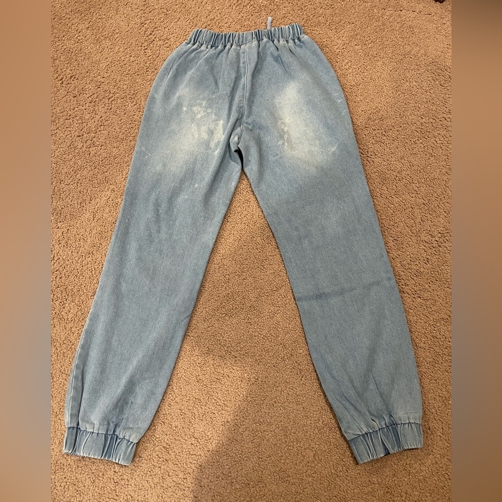 Women's Fashion Y2K High Waist Skinny Stretch Ripped Denim Jeans - Picture 3 of 8